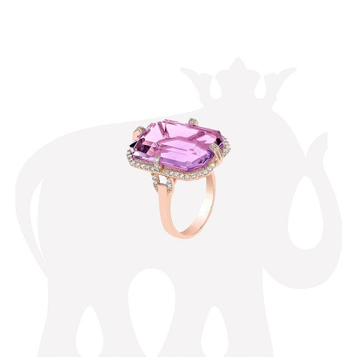 'Gossip' Lavender Amethyst Emerald Cut Ring JR0142-AL-P