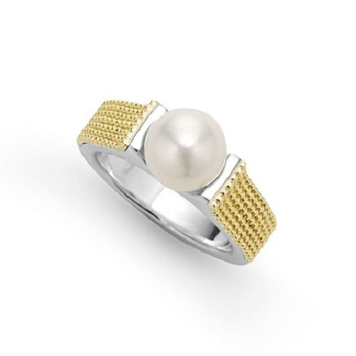 Luna Two-Tone Freshwater Cultured Pearl Ring - 02-80780-M7