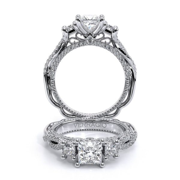Venetian Three Stone Princess Engagement Ring -AFN-5069P