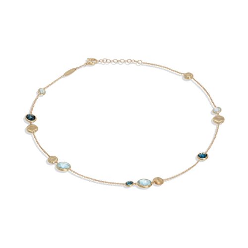 Jaipur Color Mixed Blue Topaz Necklace -CB1485 MIX725 Y