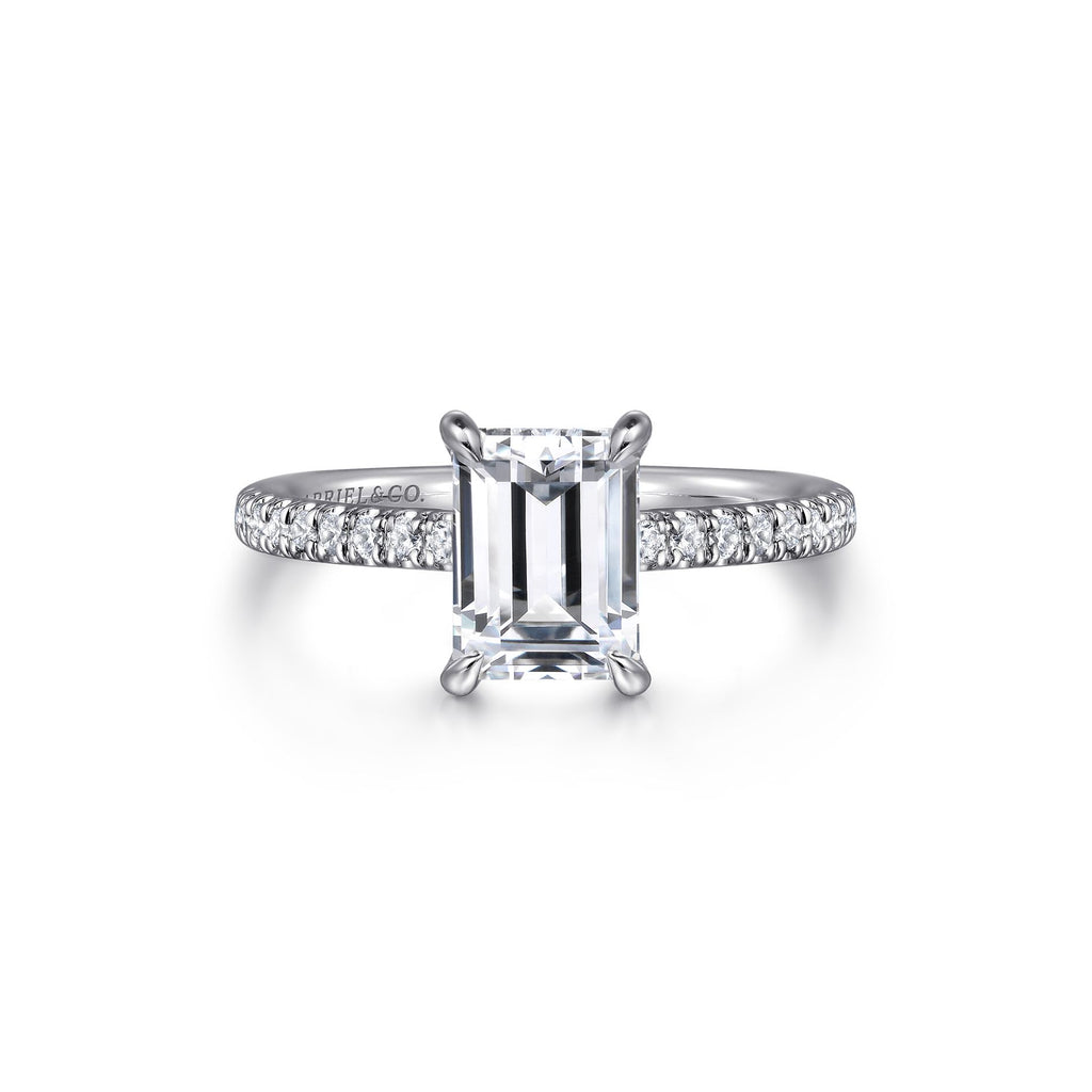 Classic Emerald Cut Engagement Ring with Hidden Halo ER16321E6W44JJ