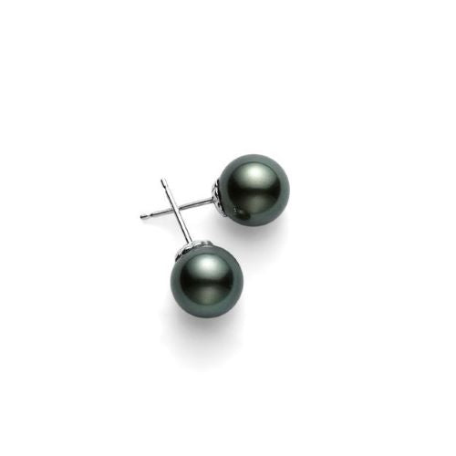 9mm Black South Sea Pearl Stud Earrings (A+) -PES902BW