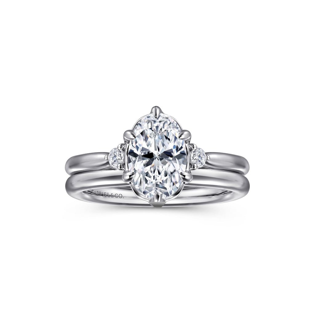 Classic Three Stone Oval Engagement Ring ER16200O6W44JJ