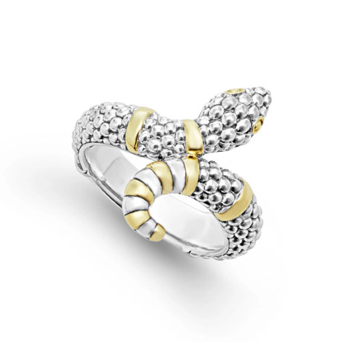 Two Tone Beaded Snake Ring 03-80514-7