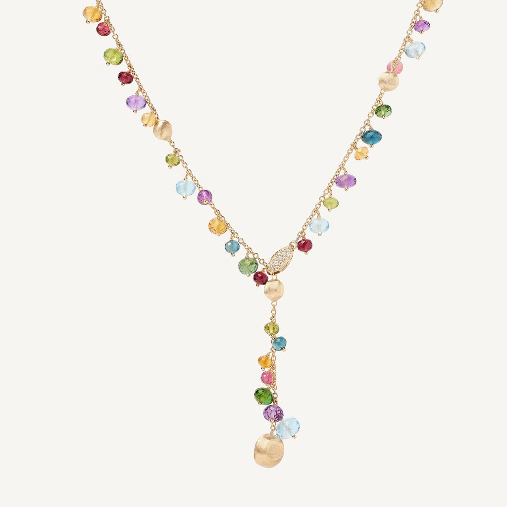 Africa Mixed Gemstone Necklace - CB2784-B MIX02 Y
