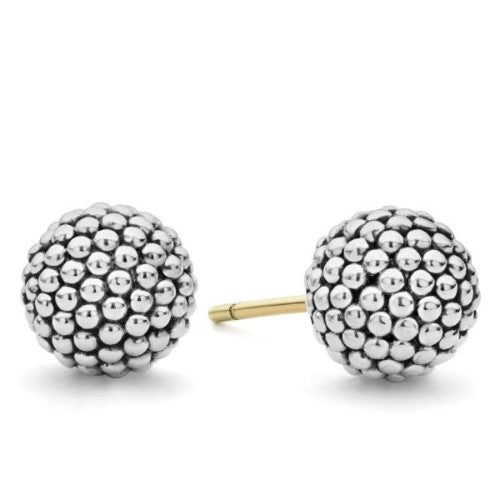Signature Caviar Beaded Ball Stud Earrings -01-80758-10