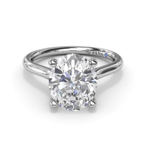 Oval Solitaire w/ Diamond Gallery S4151