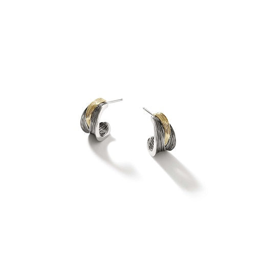 Bamboo J Hoop Earrings -EZ50108