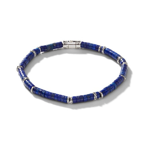 Lapis Lazuli Heishi Bead and Sterling Silver Bracelet - BUS900698LPZ John Hardy