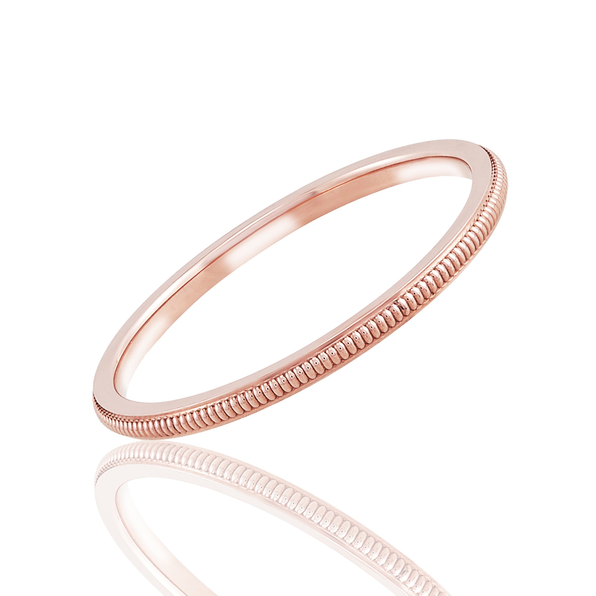 1.5mm Comfort Fit Milgrain Band - RGB-PAPRIKA-14R600