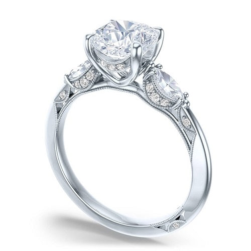Simply Tacori Round 3-Stone Engagement Ring 2685RD75W