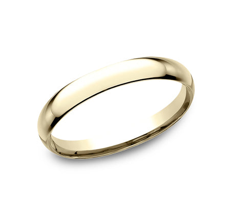 Yellow Light Comfort Fit Wedding Band 2.5mm -LCF12514KY Benchmark