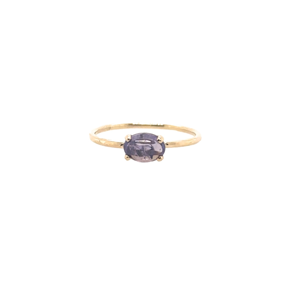 Oval Tanzanian Sapphire Ring EK-14YTCS-O2-.985CT-R