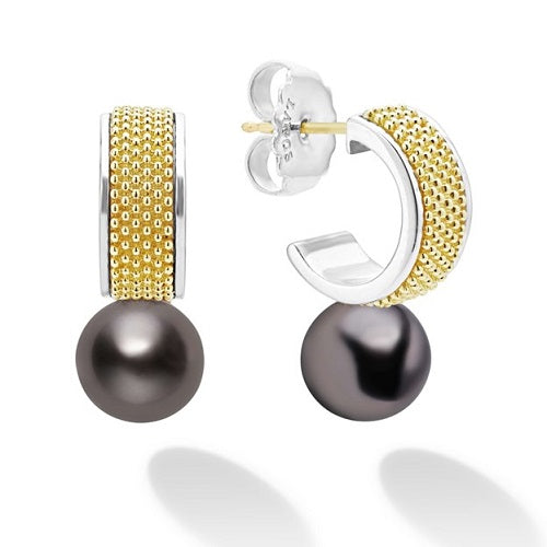 Luna Pearl Black Tahitian Pearl Earrings - 01-82078-MB
