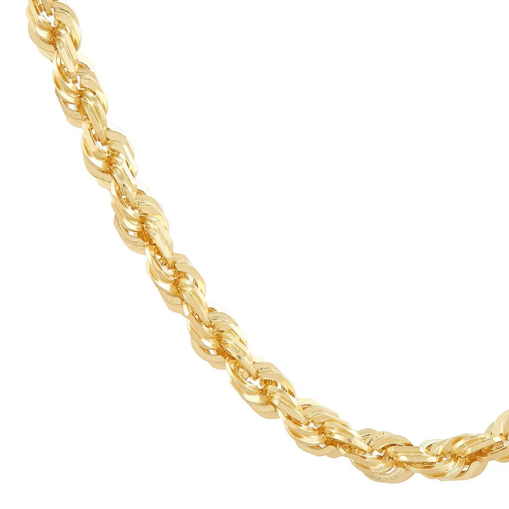 14k Yellow Gold Core Glitter Rope Chain -023DGLL-20