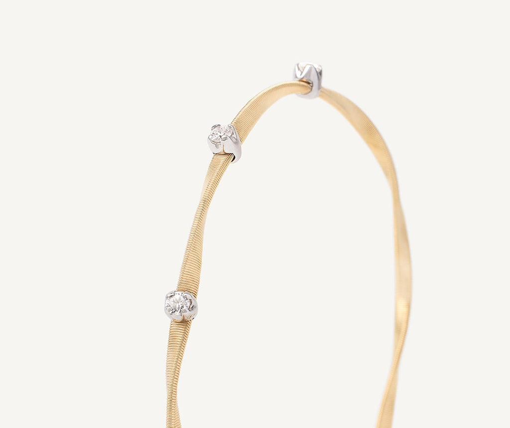 18k Yellow Gold Marrakech Single Strand Diamond Station Bracelet -BG337_B_YW_M5