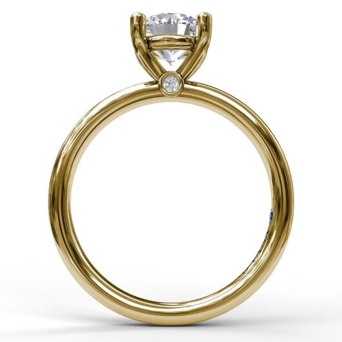 Classic Round Cut Solitaire Engagement Ring S3842 Yellow Gold FANA