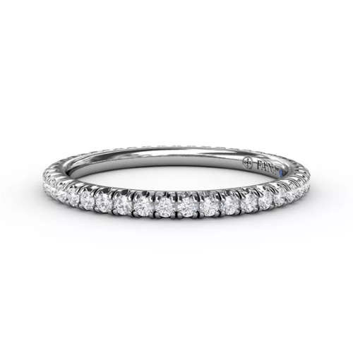 Delicate Modern Pave Eternity Band W6107WG