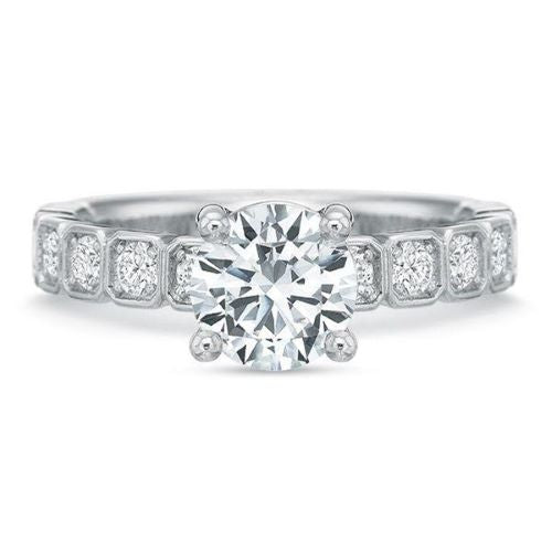 Modern Classic Engagement Ring 236234W Precision Set