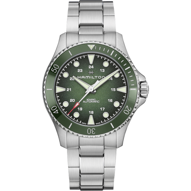 Khaki Navy Scuba Automatic 43mm Watch with Green Dial - H82525160