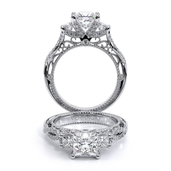 Venetian Three Stone Princess Twisted Engagement Ring -AFN-5079R Verragio