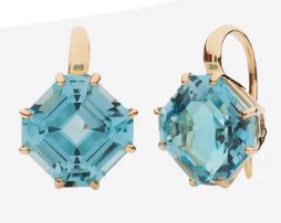 'Gossip' Blue Topaz Square Emerald Cut Earrings JE0031-BT