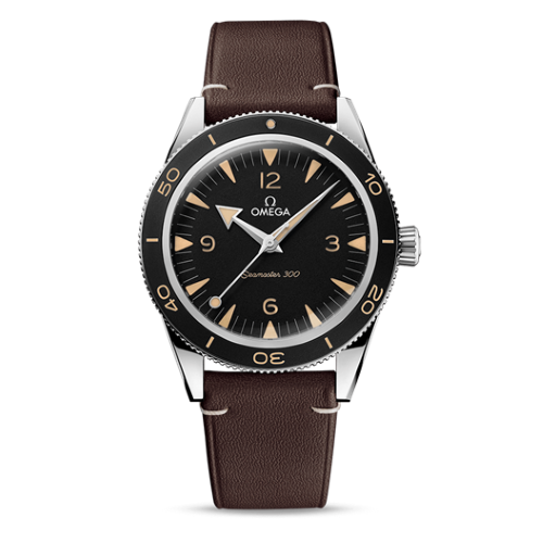 Seamaster 300 Black Dial Leather Strap 41mm Watch -234.32.41.21.01.001