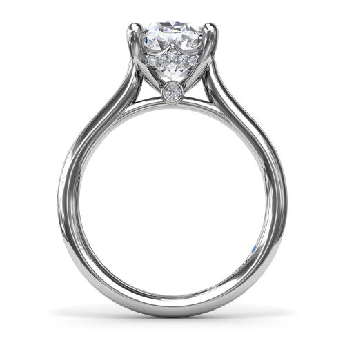 Oval Solitaire w/ Diamond Gallery S4151
