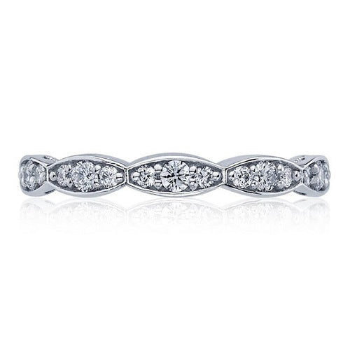 Sculpted Crescent Marquise Wedding Band -46-2.5 ET