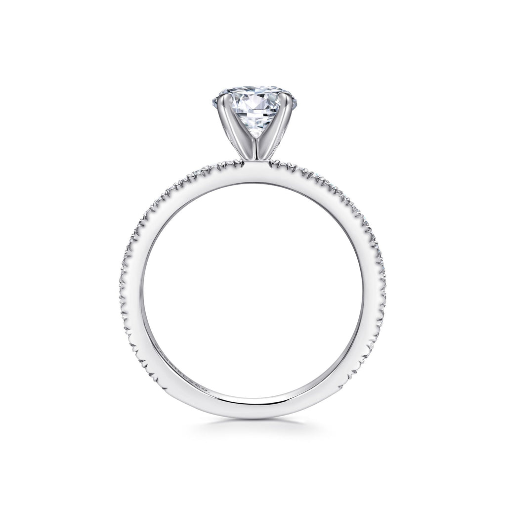 White Gold Round Diamond 0.16ct Engagement Ring -ER4181W44JJ