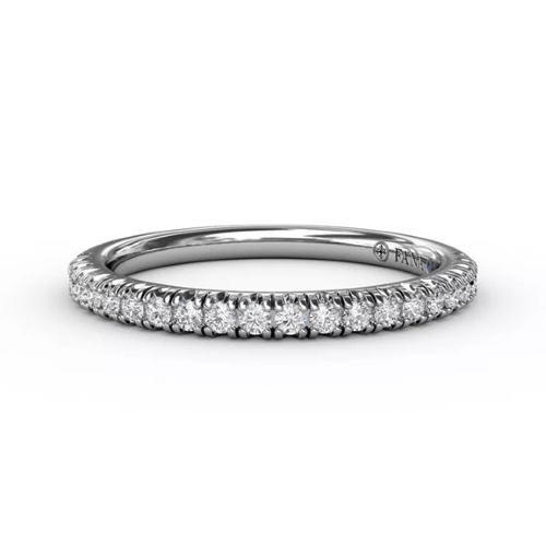 Delicate Modern Pave Anniversary Band W6110WG
