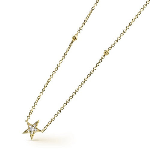 Diamond Star Necklace -10584-DDML