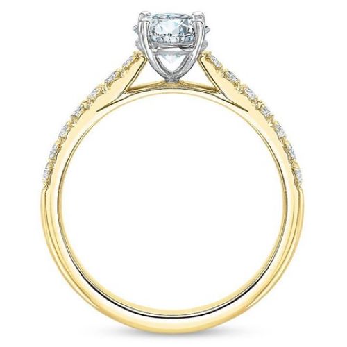 New Aire Engagement Ring 2033 Yellow Gold Precision Set