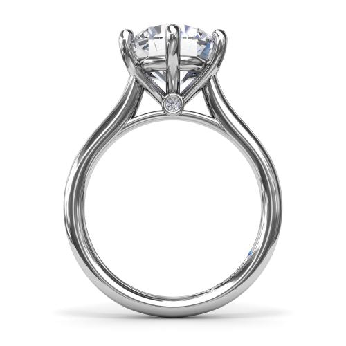 Round Solitaire Six Prong Engagement Ring S4178