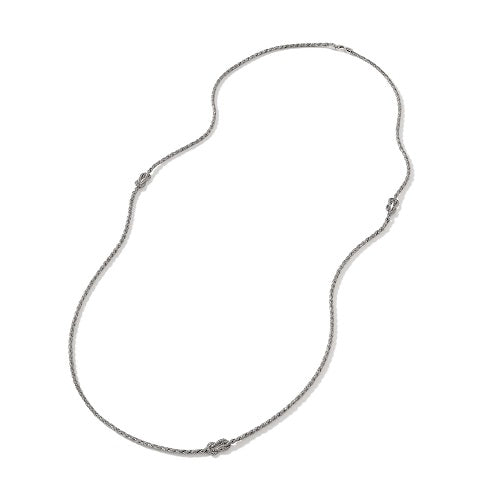 Silver Love Knot Necklace NB901059X36