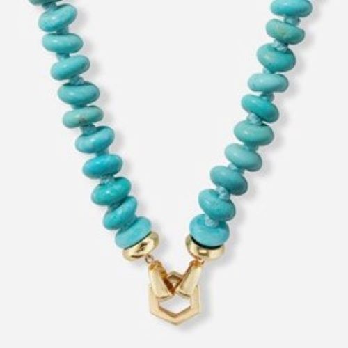 Turquoise Beaded Foundation Necklace - HGB-12