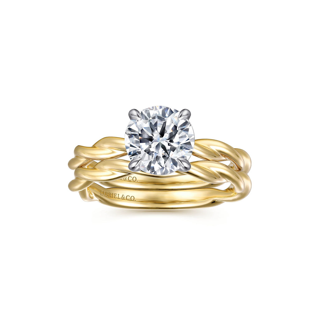 'Emersin' Twisted Round Diamond Engagement Ring ER16188R6M4JJJ
