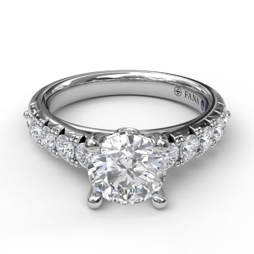 Handset French Pave Engagement Ring S3684