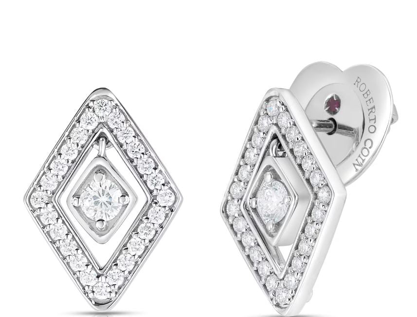 "Diamante" Diamond Stud Earrings - 111481AWERX0