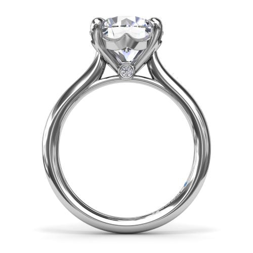 Round Solitaire Four Prong Engagement Ring S4065
