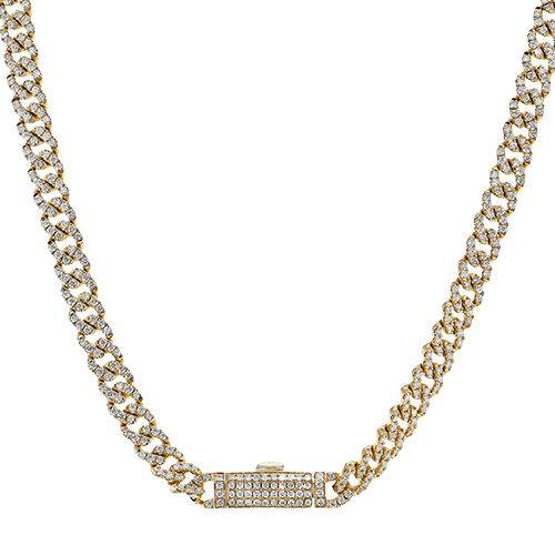 Diamond Curb Link Necklace -CN140-18
