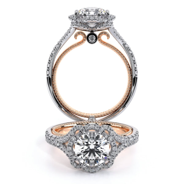 Couture Double Floret Halo Engagement Ring -ENG-0426R-2T