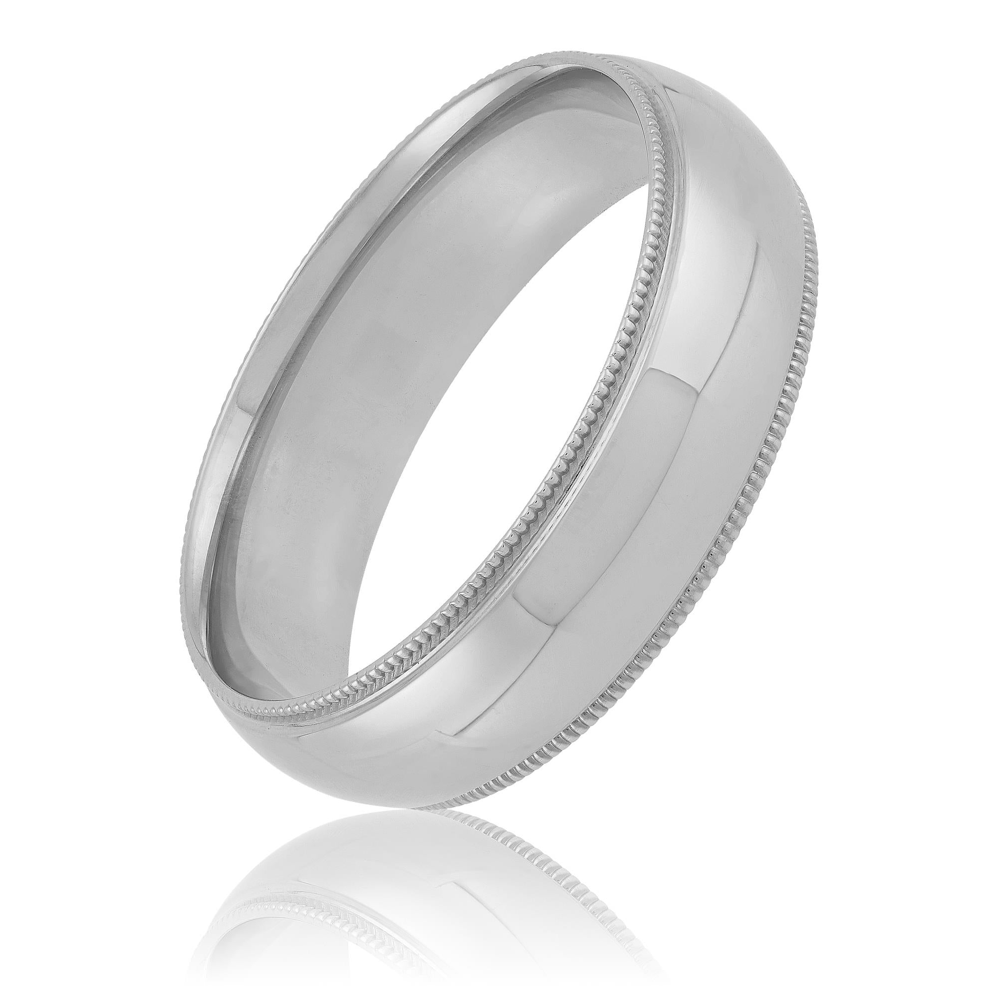 6mm Comfort Fit Milgrain Band - RGB-NH6MG-014W1000