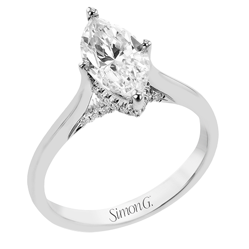Hidden Halo Marquise Diamond Engagement Ring -LR4778-MQ