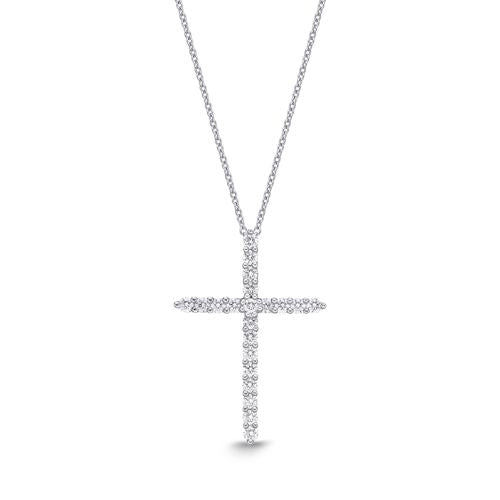 Diamond Cross Pendant Necklace .17 Carats -CCCS11518008W72000 Memoire