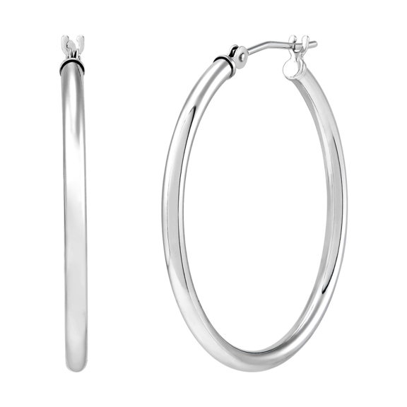 2X30mm Hoop Earrings - E10-2030OD-W