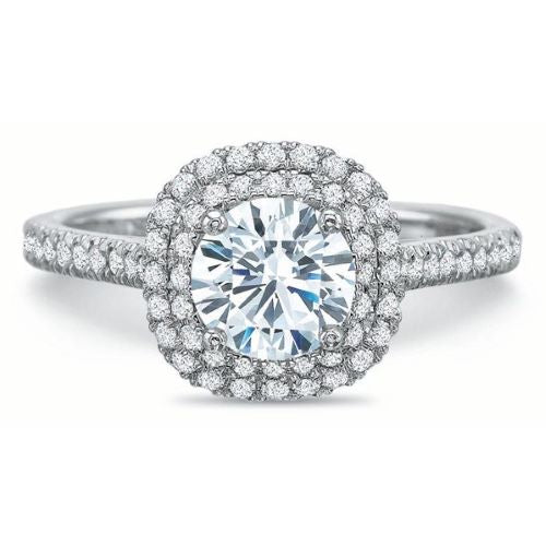New Aire Double Cushion Halo Engagement Ring 274734W