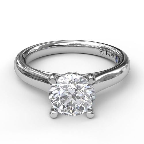Classic Solitaire Engagement Ring w/ Peek A Boo Diamond S3407WG