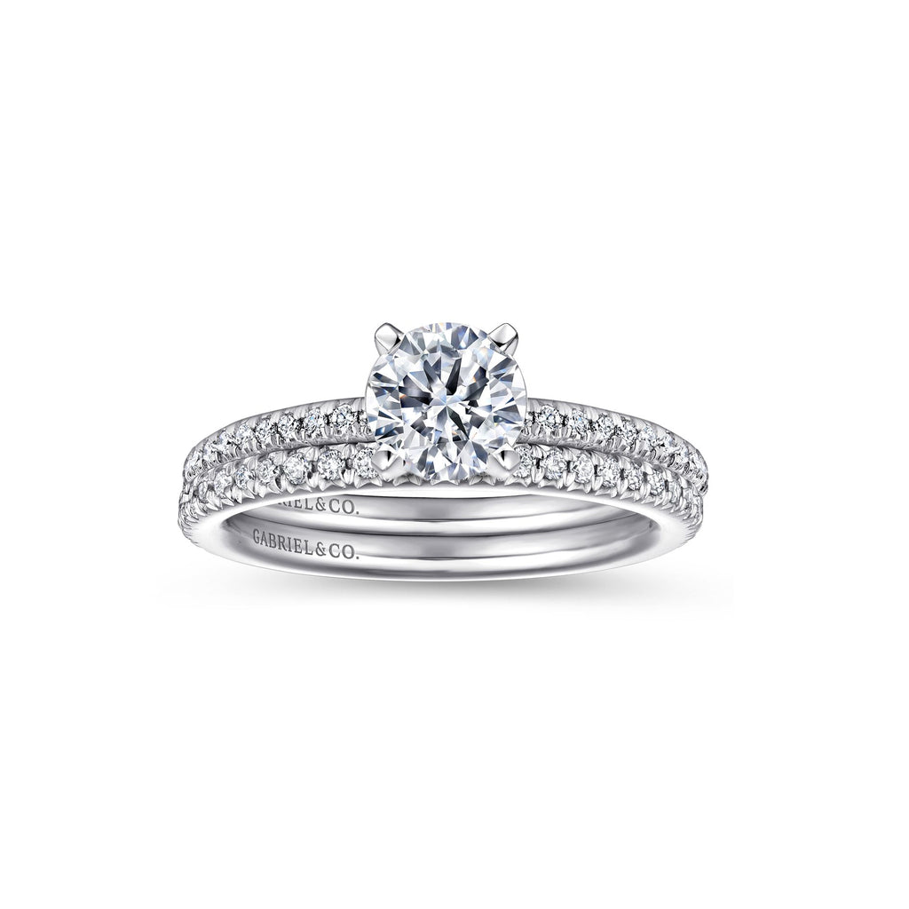 White Gold Round Diamond 0.16ct Engagement Ring -ER4181W44JJ