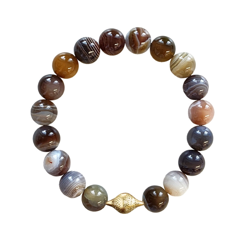 Italian Banded Agate Stretch Bracelet -RGBS-1506.54 Ray Griffiths Fine Jewelry